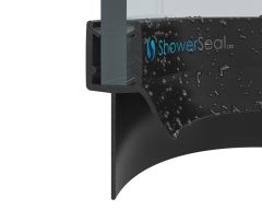Black curved shower seal H1 4-6mm